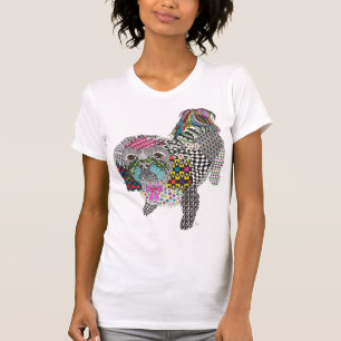 T-shirt Shih Tzu mignon et coloré