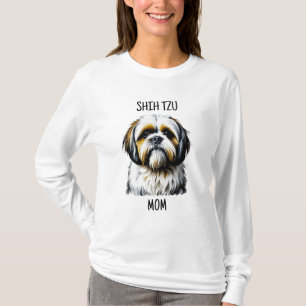 T-shirt Shih Tzu Mom AMOUREUX DE LES CHIENS