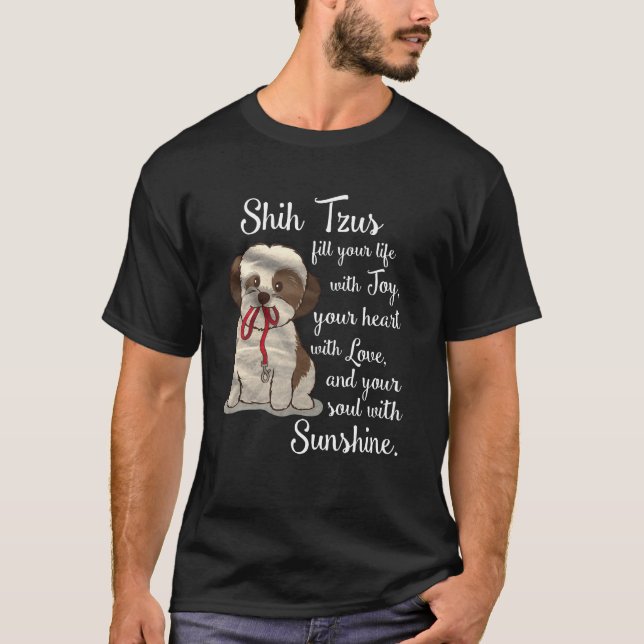 T-shirt Shih Tzu Remplit Votre Vie De Joie (Devant)