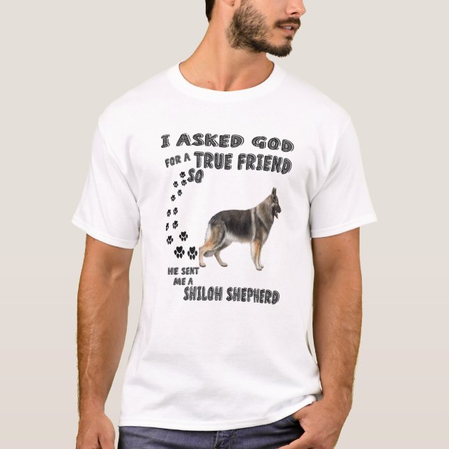 T-shirt Shiloh Shepherd quota Maman Papa Costume, Cute She (Devant)