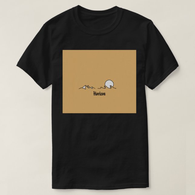T-shirt shirt design minimalistic waves mountain  (Design vorne)