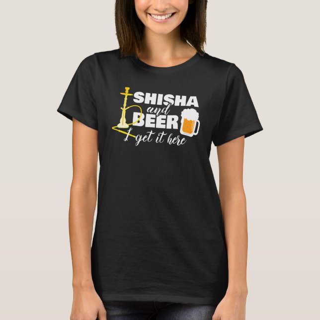 T-shirt Shisha Beer Hookah Fumée à la vapeur (Devant)