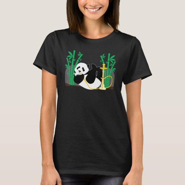 T-shirt Shisha Panda Hookah Fumer à la vapeur (Devant)