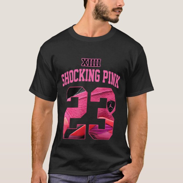 T-shirt Shocking Pink 14s Tee Numéro 23 Chaussures de gout (Devant)