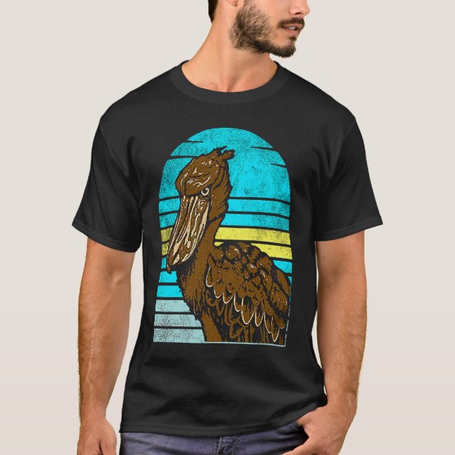 T-shirt Shoebill Bird Animal Colorful  1 (Devant)