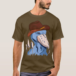 T-shirt Shoebill Bird Cowboy Casquette de cigognes africai
