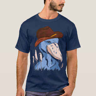 T-shirt Shoebill Bird Cowboy Casquette de cigognes africai