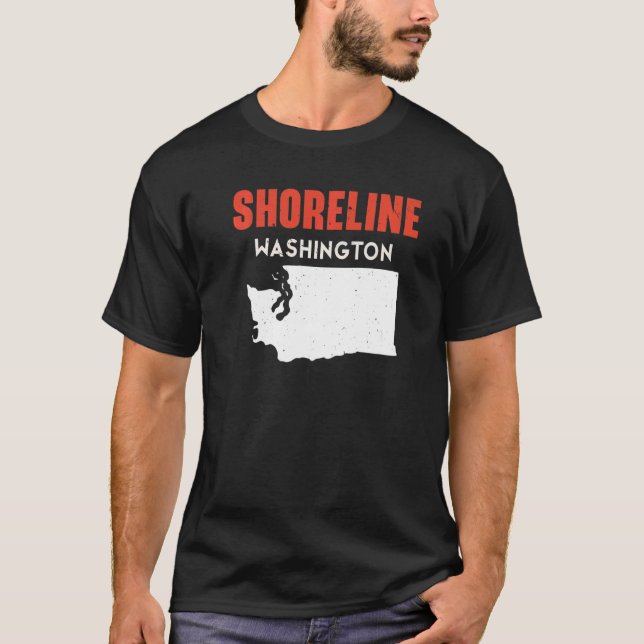 T-shirt Shoreline Washington USA State America Travel Lash (Devant)
