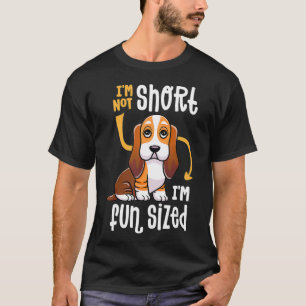 T-shirt Short Dans le Fun Sized Funny Basset Hound Dog T