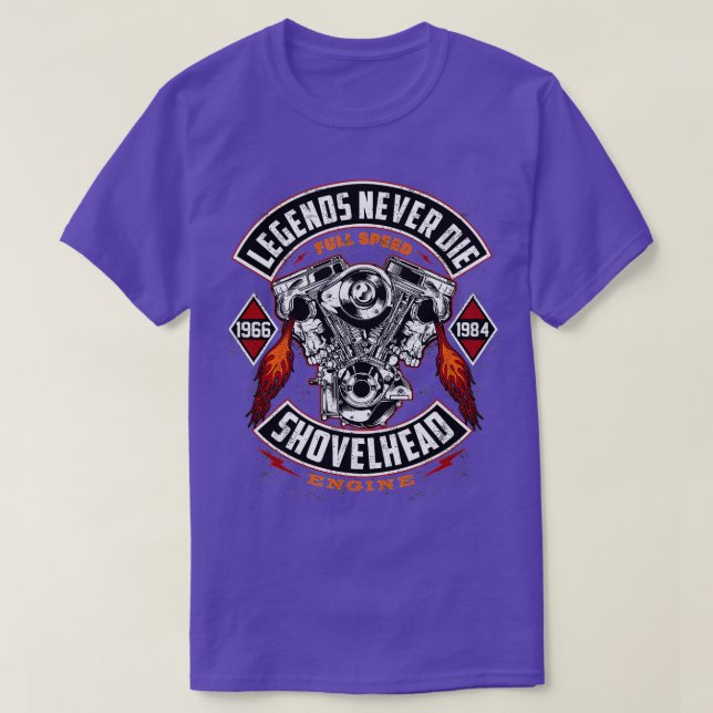 T-shirt SHOVELHEAD 19661984 Moto-moteur Oldschool Ch (Design devant)