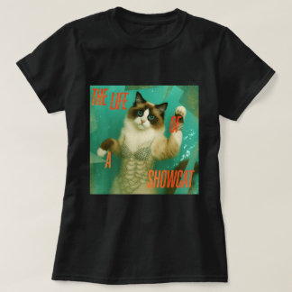 T-shirt Showcat Diva Chat Mème Y2K Glam Funny Shirt