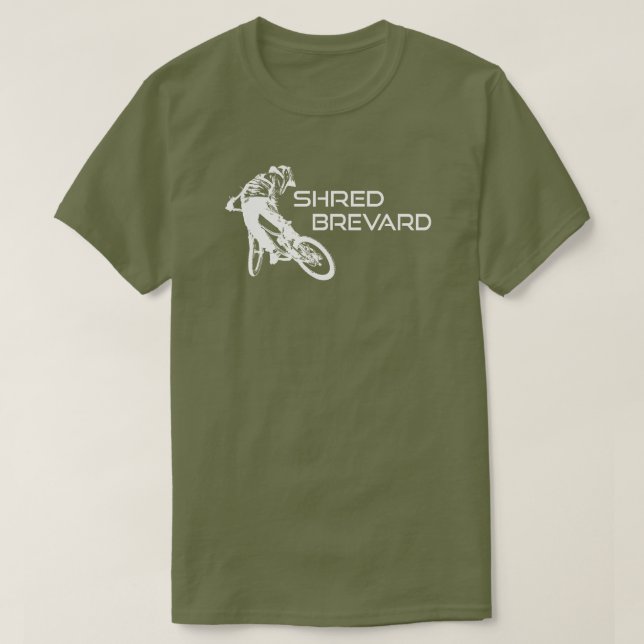 T-shirt Shred Brevard North Carolina Mountain Biking (Design devant)
