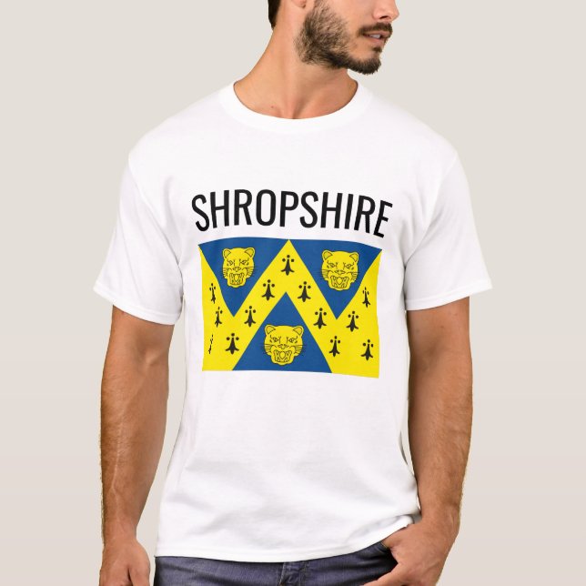 T-shirt Shropshire // Drapeau du comté anglais (Devant)