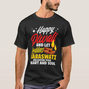 T-shirt Shubh Deepalawi Heureuse déesse de Diwali Saraswat
