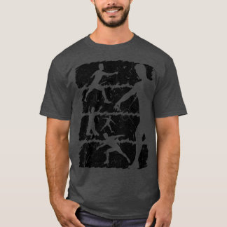T-shirt Shuttle du joueur de badminton Racket de badminton