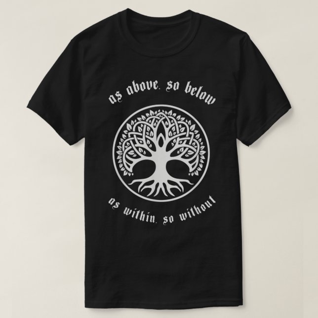 T-shirt si ci-dessous, comme à l'intérieur sans arbre de L (Design devant)