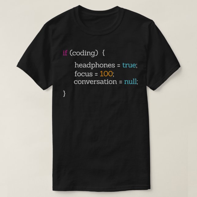 T-shirt Si Coder Casques Focus Funny Python Programmation (Design devant)