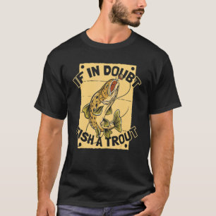 T-shirt Si Doute Pêche Une Truite Canne Pêcheur Truite P