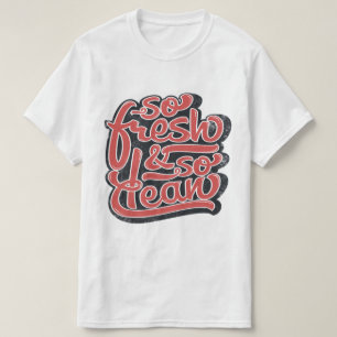 T-shirt Si Frais Rouge/Blanc Si Propre