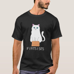 T-shirt Si J'Aime, J'Ai Assis Chat Dans Une Boîte Ee Chat