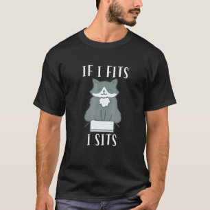 T-shirt Si je rentre je m'assois  Chat avec des boîtes  Po