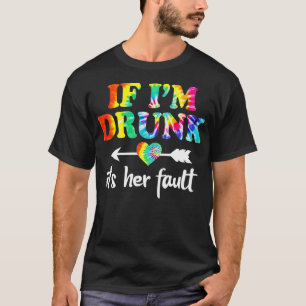 T-shirt Si je suis ivre, c'est ses couples de teinture de