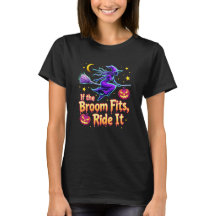 Si Le Broom Convient À Ride Il Halloween sorcière