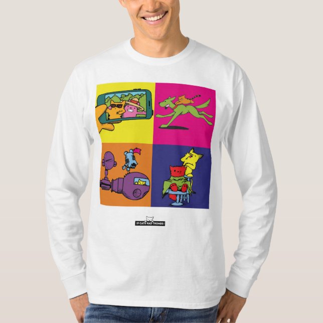 T-shirt Si les chats avaient des pouces (Devant)