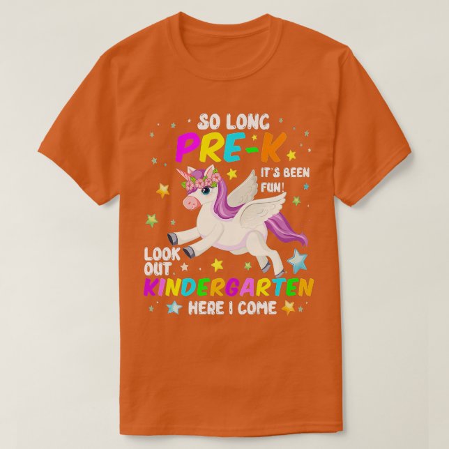 T-shirt Si Longtemps PréK jardin d'enfants ici je viens Un (Design devant)