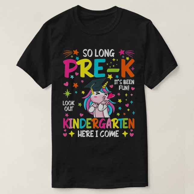 T-shirt Si Longtemps PréK jardin d'enfants ici je viens Un (Design devant)