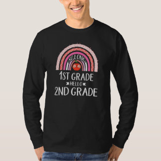 T-shirt SI LONGUE 1E ANNÉE HELLO 2E GRADE Rainbow enseigna