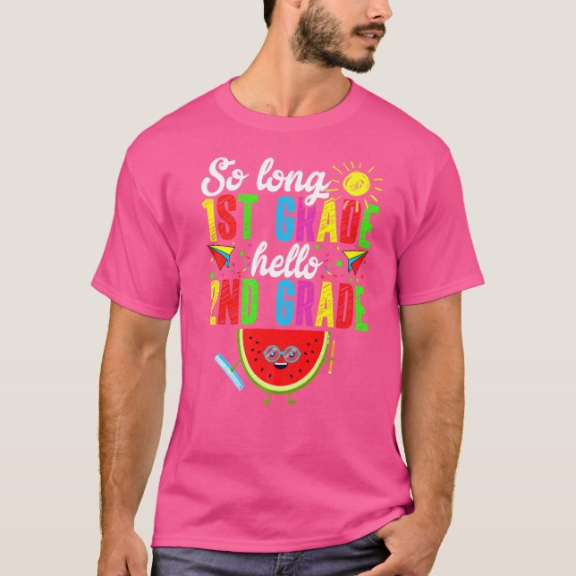 T-shirt Si longue 1ère année Bonjour 2e année Retour à l'é (Devant)