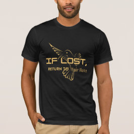 T-shirt Si Perdu Retournez à 'Nom' – Personnalisé Drôle