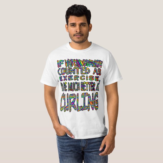 T-shirt Si regarder le sport était de l'exercice... (Devant entier)