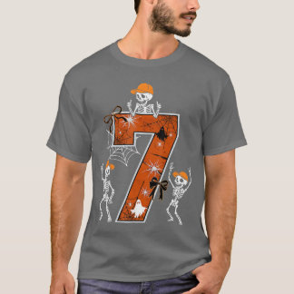 T-shirt Si Seven Meme 6 7 Costume d'Halloween Squelette Da