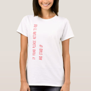 T-shirt Si trouvé s'il vous plaît retourner au pub