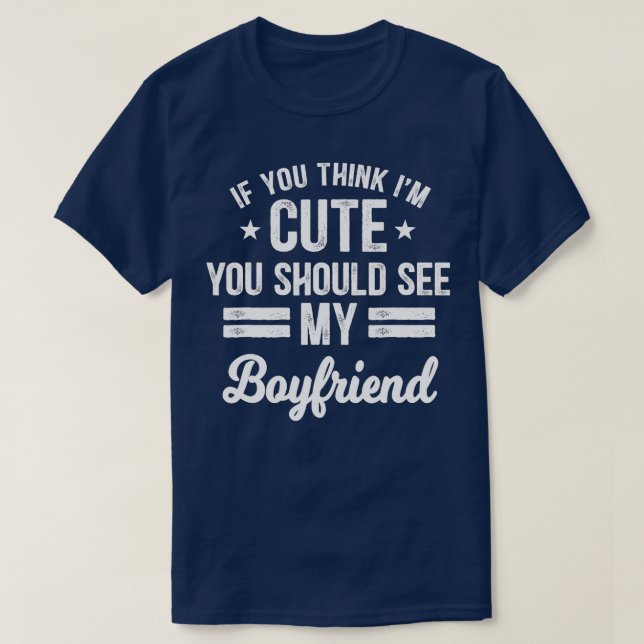 T-shirt Si tu penses que je suis mignonne, tu devrais voir (Design devant)