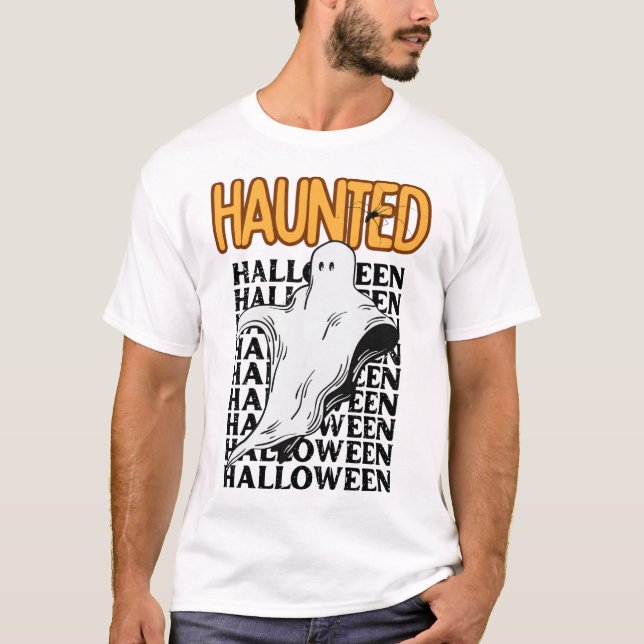 T-shirt Si vous l'avez, hantez-le - Costume Fantôme Éffray (Devant)