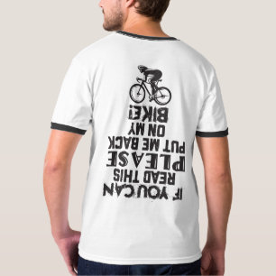 T-shirt Si Vous Pouvez Lire Ce Vélo Drôle Blanc Noir Dit