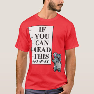 T-shirt Si Vous Pouvez Lire Cela Aller En Avant Nerd Koala