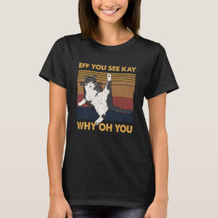 T-shirt Si Vous Voyez Kay Why Oh You Cat Yoga