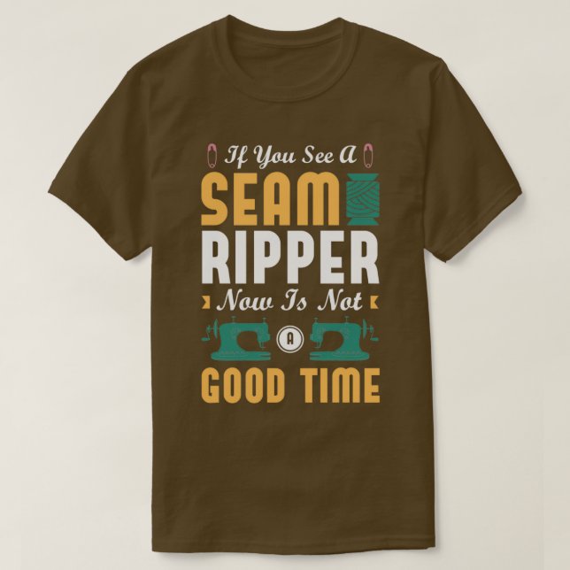 T-shirt Si vous voyez une éponge à couture maintenant n'es (Design devant)