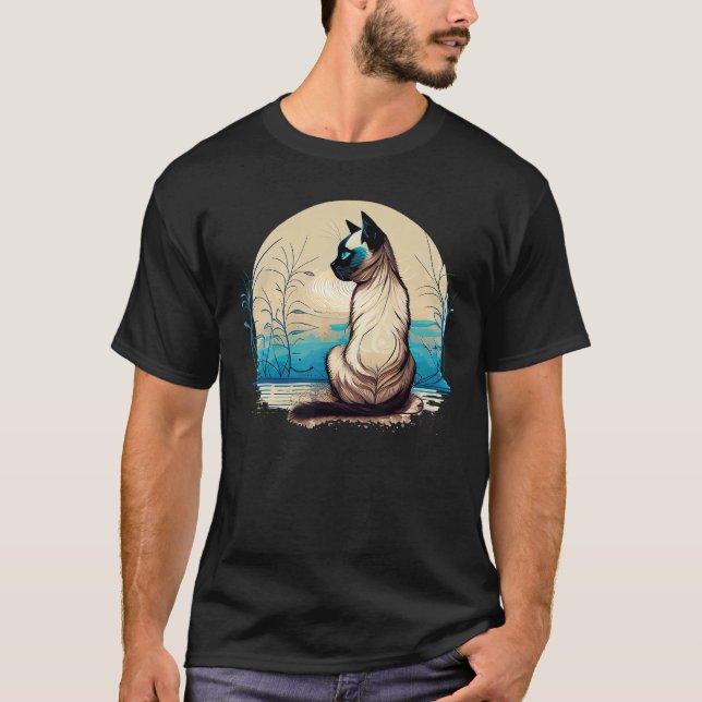 T-shirt Siamese cat seal point siamese yoga postures (Devant)