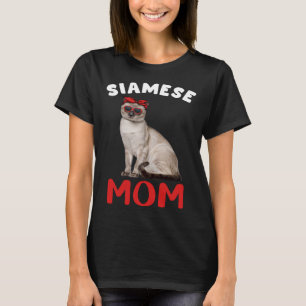 T-shirt Siamese Chat Maman Mama Chat Propriétaire Kitty Ki