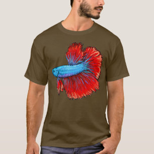T-shirt Siamese combat poisson ornemental poisson cadeau d