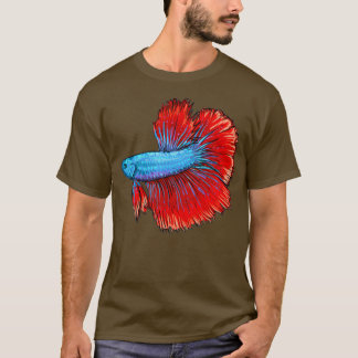 T-shirt Siamese combat poisson ornemental poisson cadeau d