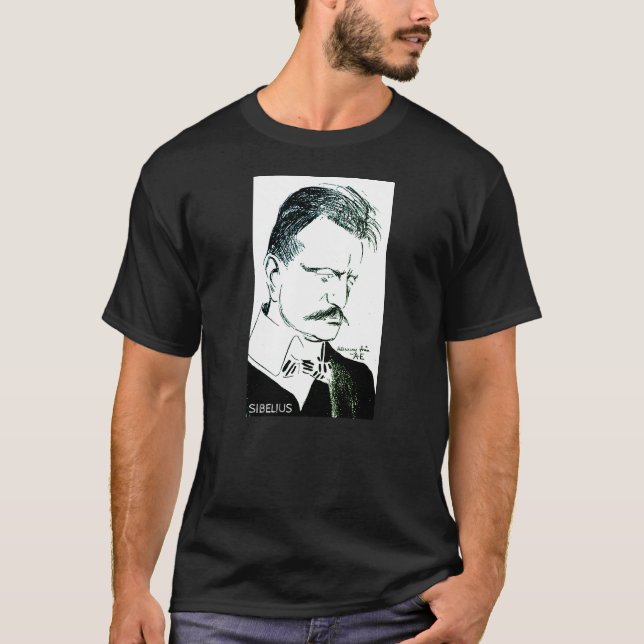 T-shirt Sibelius : croquis d'Albert Engström (1904) T-Shir (Devant)