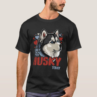 T-shirt Siberianhusky avec décoration du coeur Huskylove