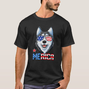 T-shirt Sibérie Husky 4 juillet Cadeaux Merica Hommes Amér