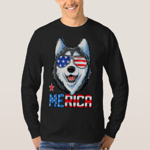 T-shirt Sibérie Husky 4 juillet Merica Hommes Femmes Améri